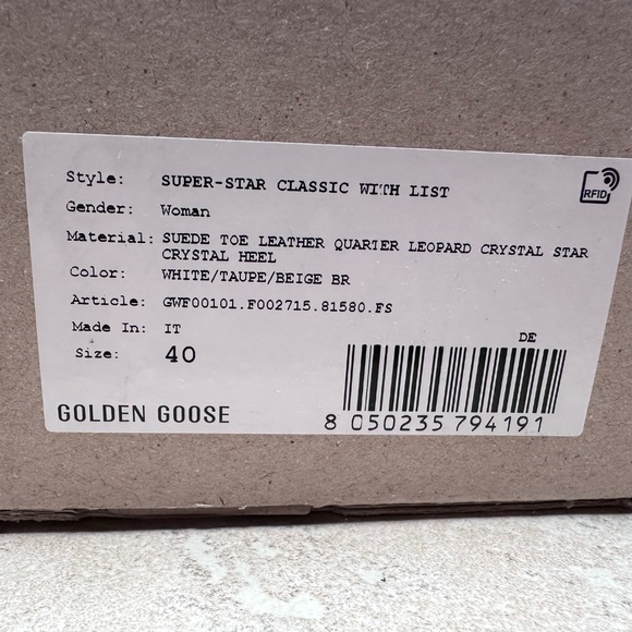 Golden Goose - Women's Super-Star LTD w/Leopard Print and Swarovski Crystal Star - Picture 2 of 10